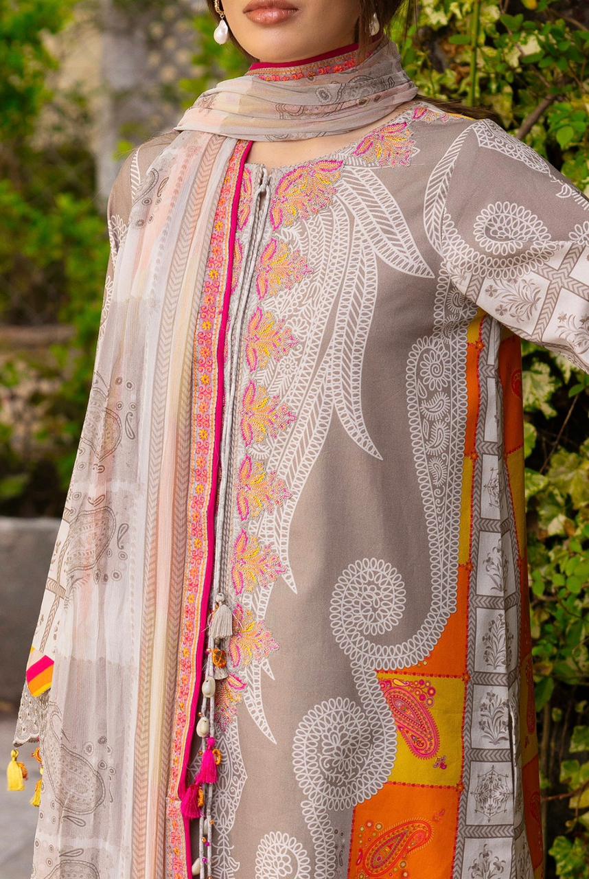 maryam_wear15 UNSTITCHED LAWN COLLECTION Embroidered Printed Lawn with Embroidered Chiffon Dupatta