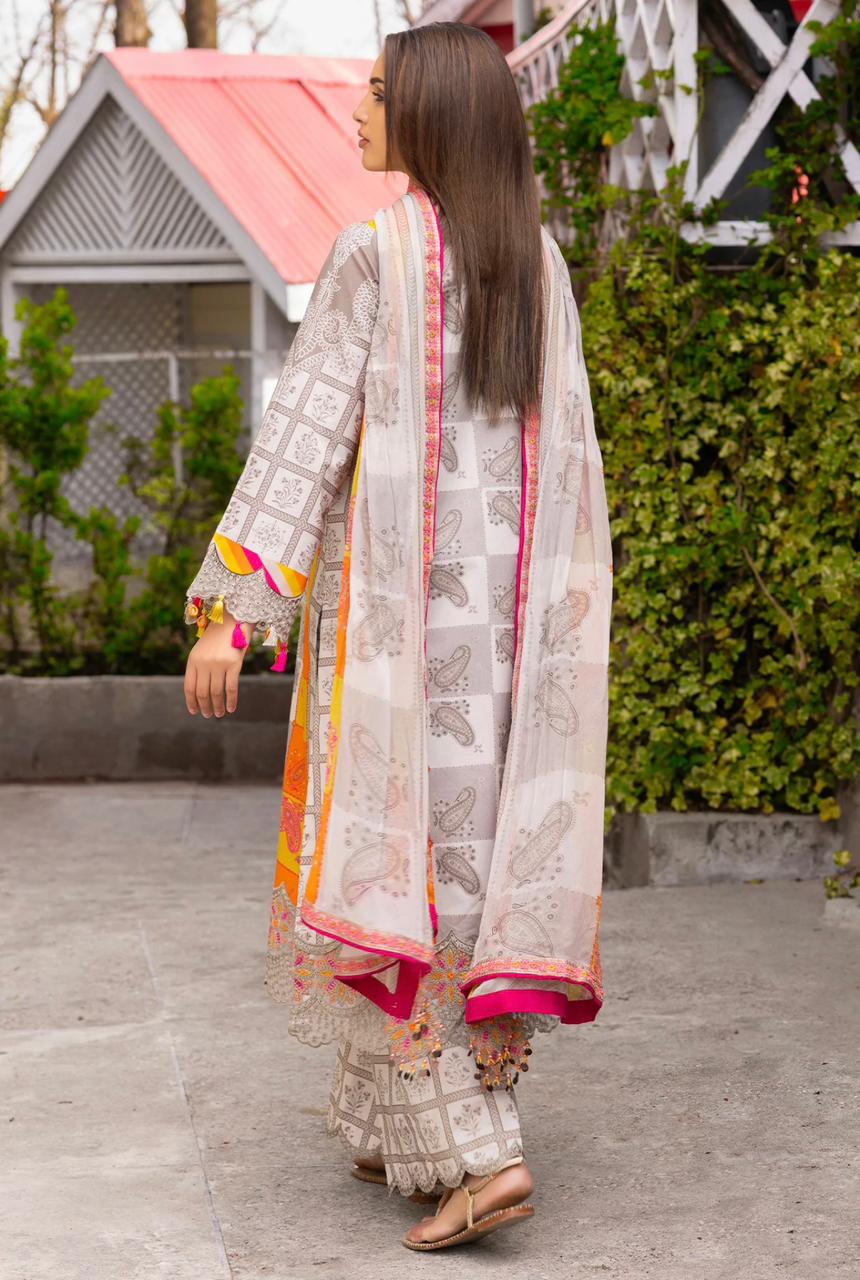 maryam_wear15 UNSTITCHED LAWN COLLECTION Embroidered Printed Lawn with Embroidered Chiffon Dupatta