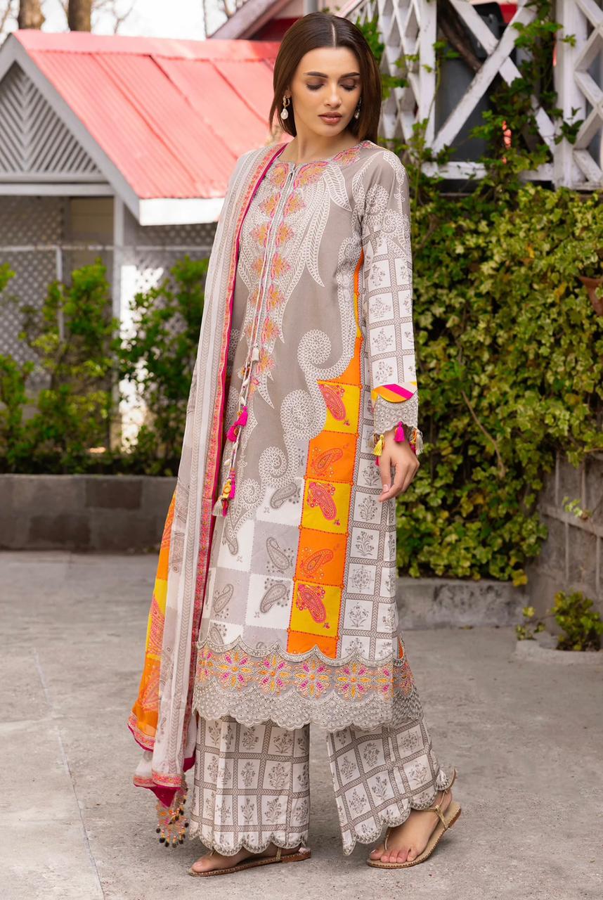 maryam_wear15 UNSTITCHED LAWN COLLECTION Embroidered Printed Lawn with Embroidered Chiffon Dupatta